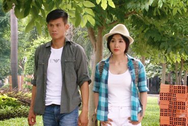 Hồng Bảo (Võ Thành Tâm) và Linh Trúc (Nguyệt Ánh) trong phim Bảy lá bài